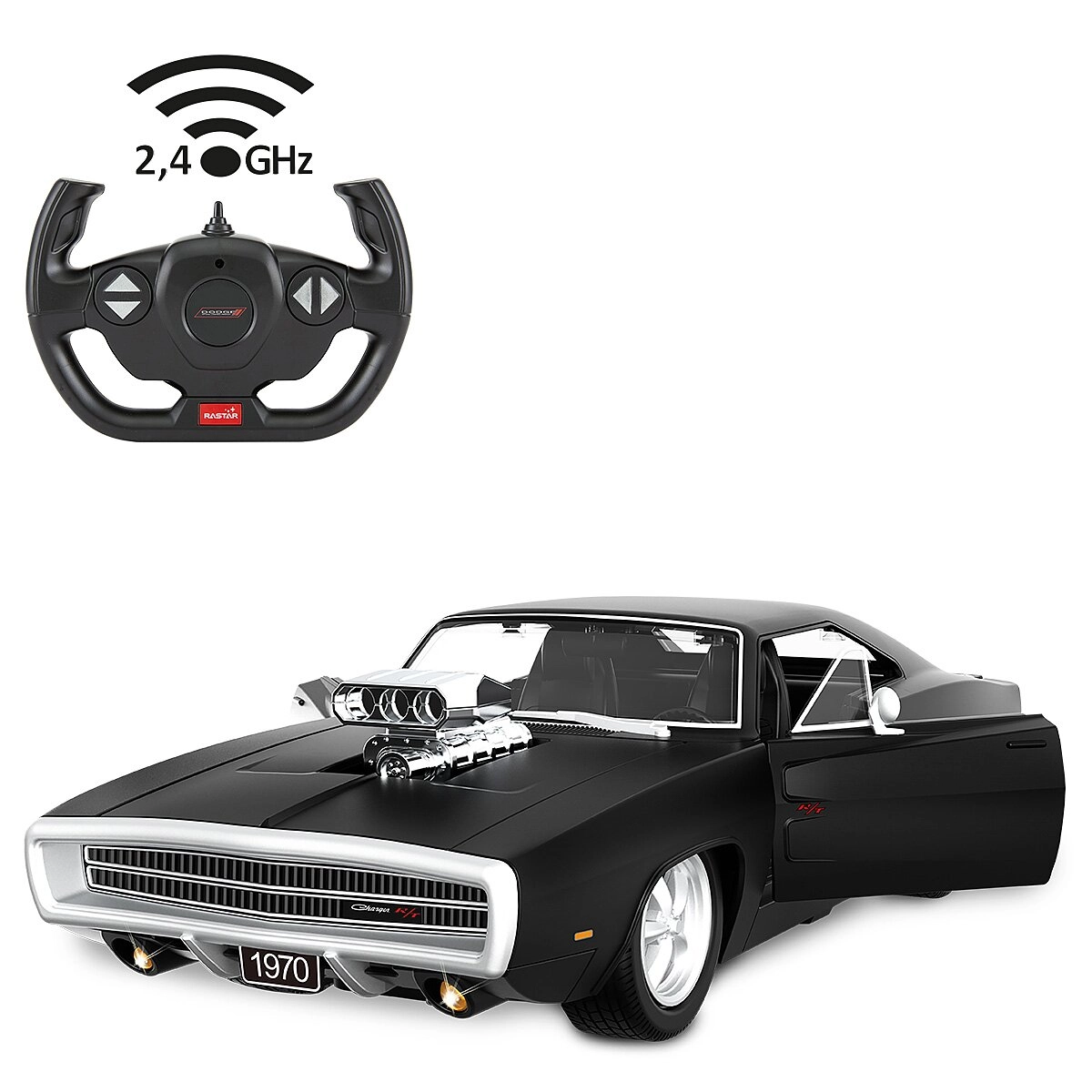 RC auto JAMARA Dodge Charger R/T 1970 1:16 čierne