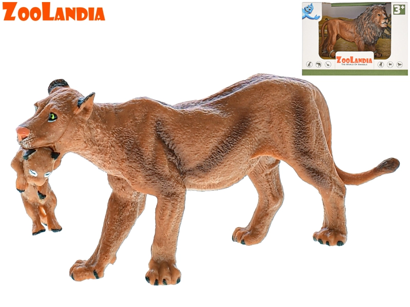 E-shop Plastová figúrka leva alebo levice s mláďaťom ZOOLANDIA 13 cm