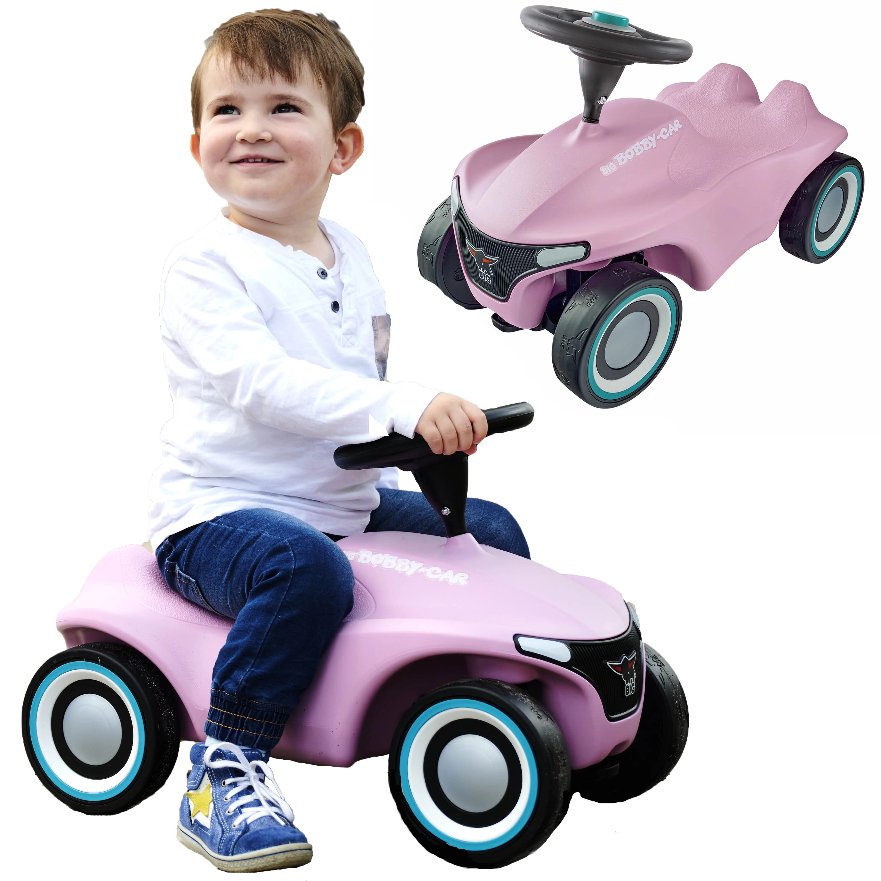 Ružové odrážadlo Bobby Car Neo pre deti