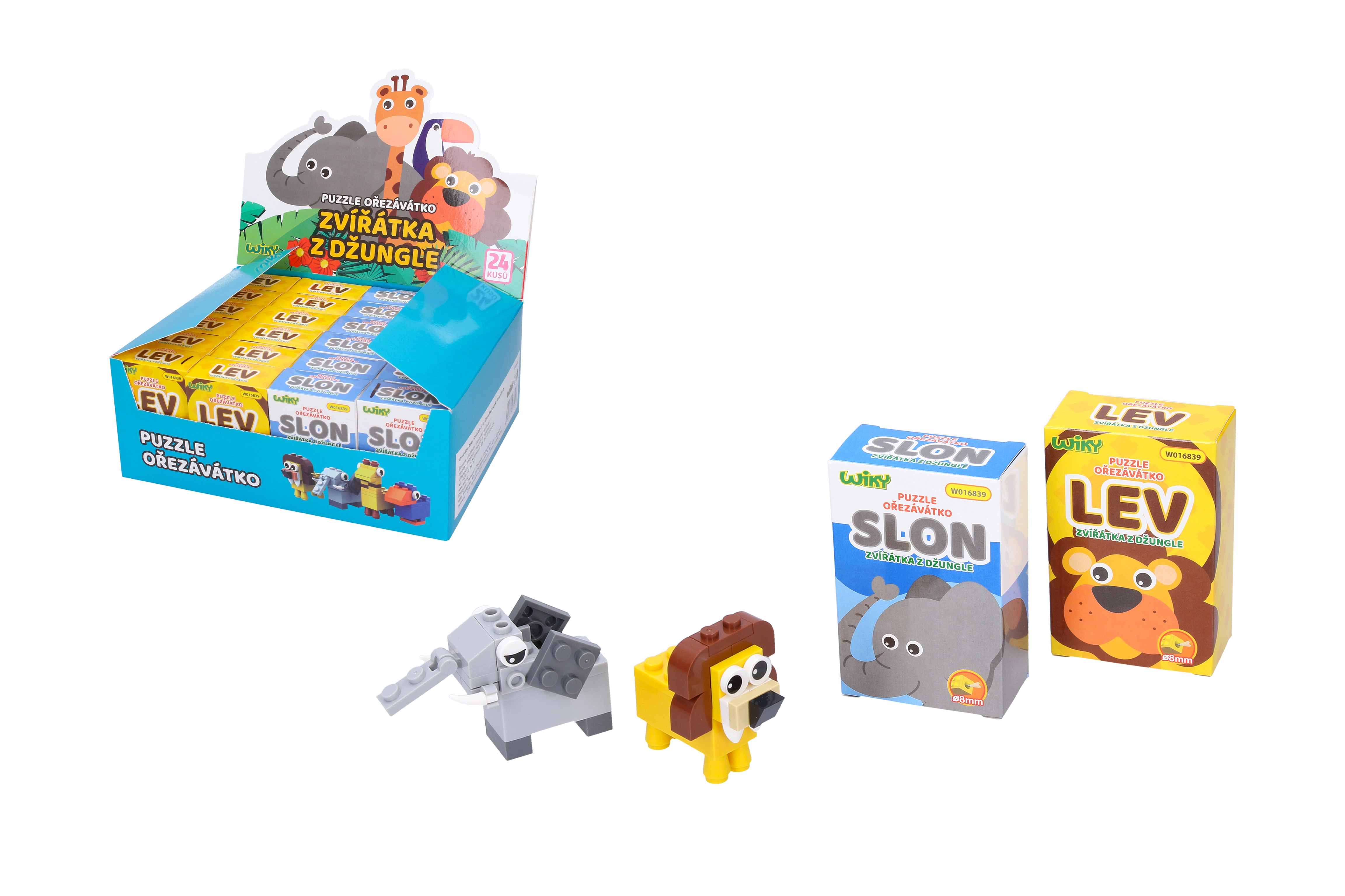 E-shop Puzzle stúhadlo na 1ceruzku zvieratko z džungle - náhodné
