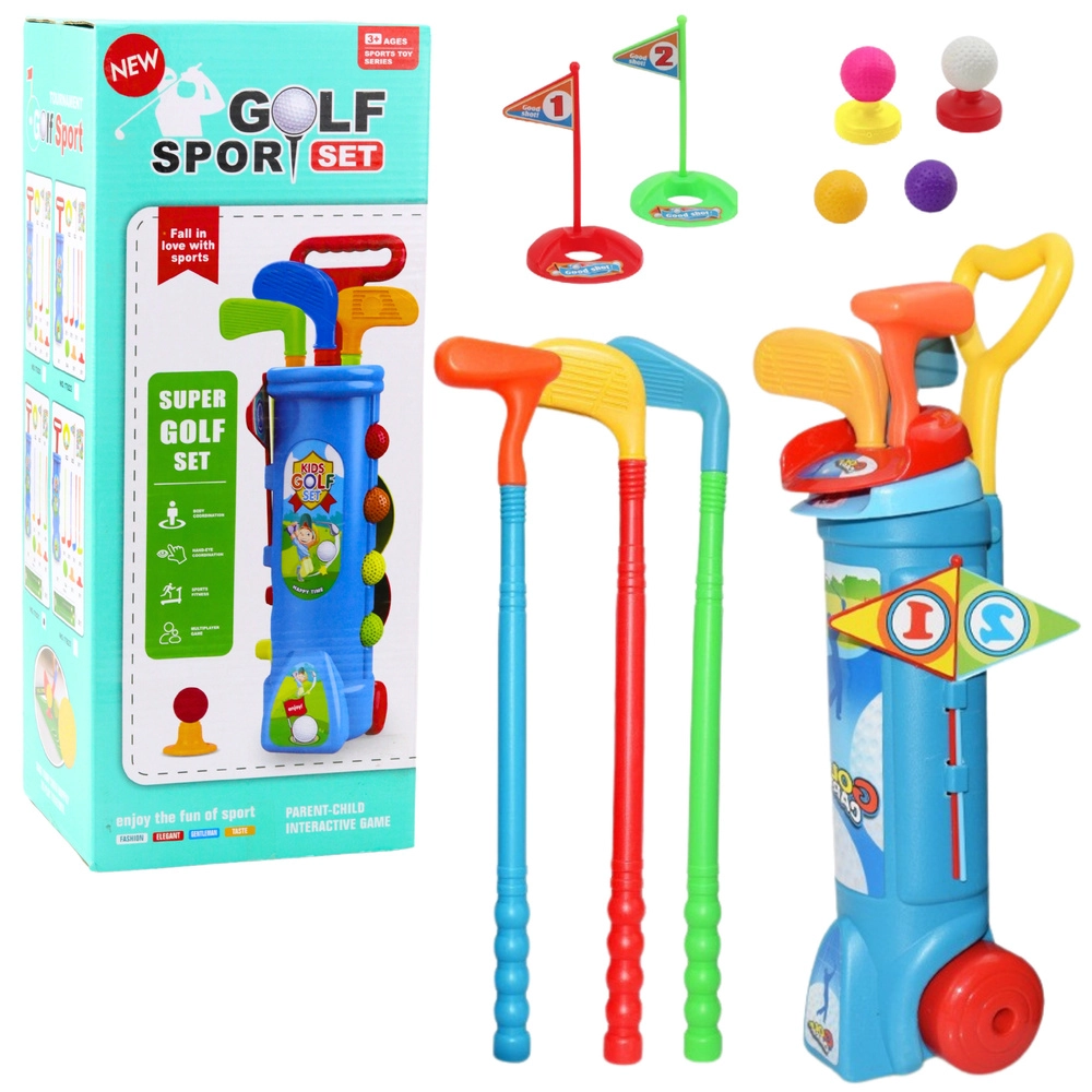 Detský golfový set s vozíkom - 20 dielov