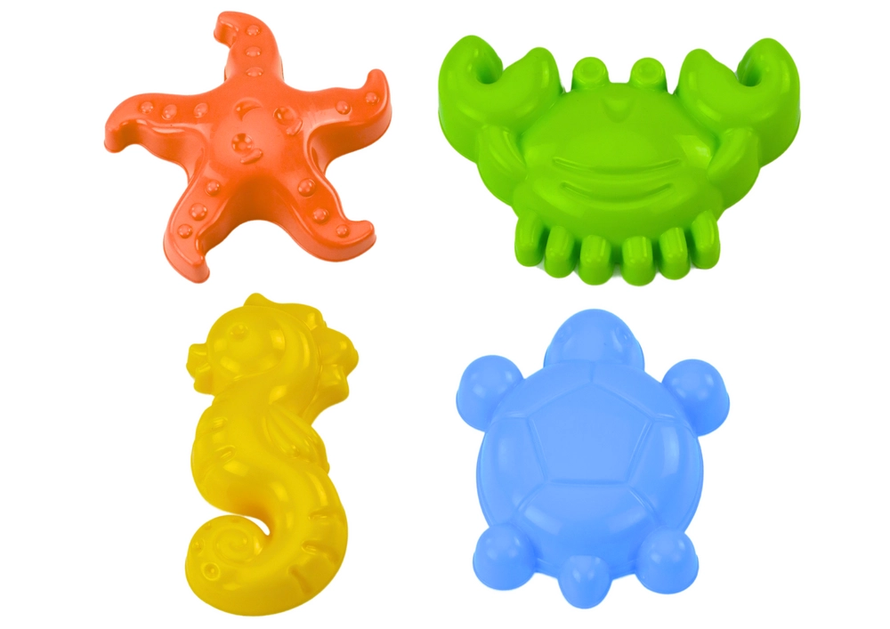E-shop Lean Toys Súprava do piesku 4 ks. formičiek
