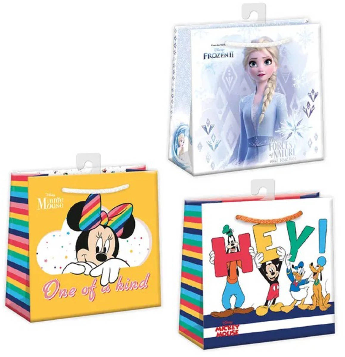 Darčeková papierová taška Argus Frozen 2 / Minnie Mouse / Mickey Mouse 16 × 16 cm - 1 kus