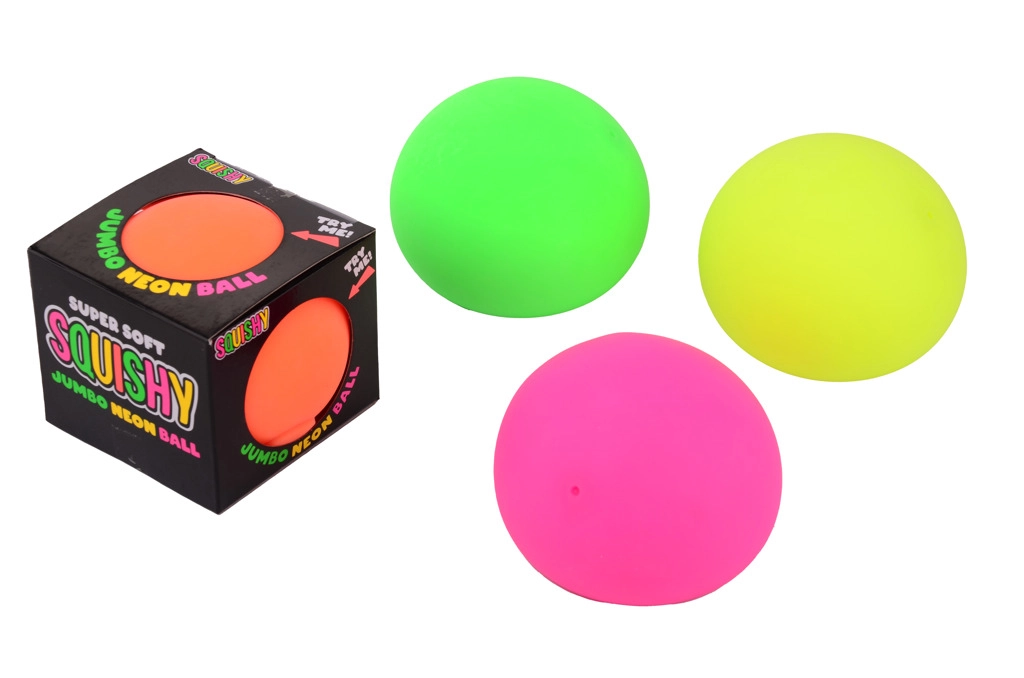 E-shop Stláčacia loptička Jumbo neón 10 cm
