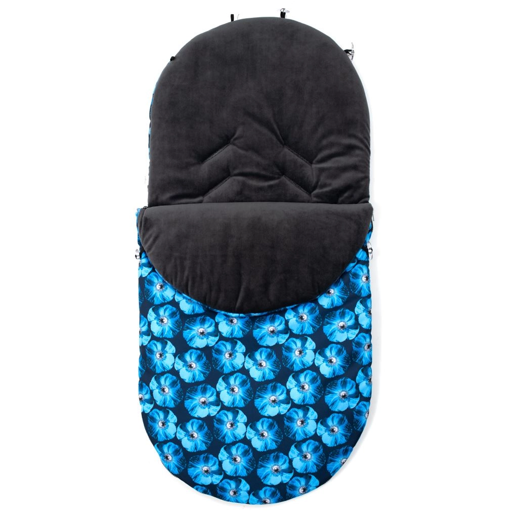 Detský zimný fusak do kočíka a autosedačky NEW BABY modrý