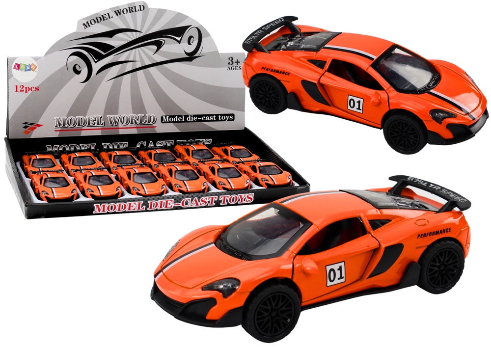 E-shop Lean Toys Športové auto na trecí pohon oranžové 1:32