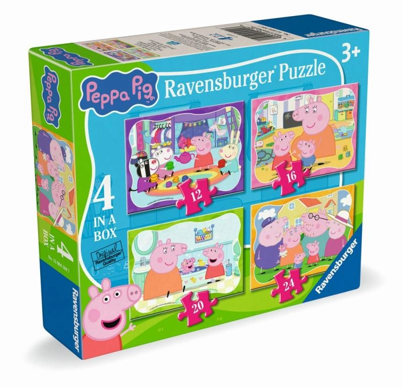 Puzzle 4v1 Prasiatko Peppa