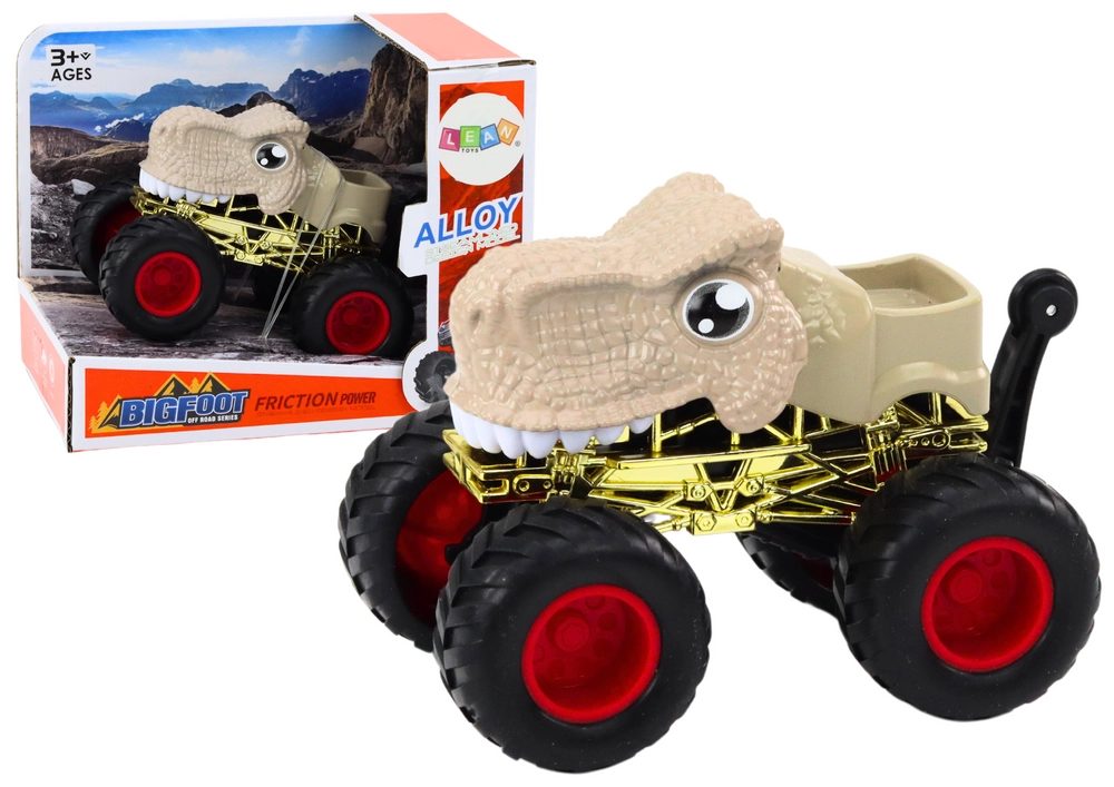 E-shop Terenné auto Dino s veľkými gumovými kolesami béžové
