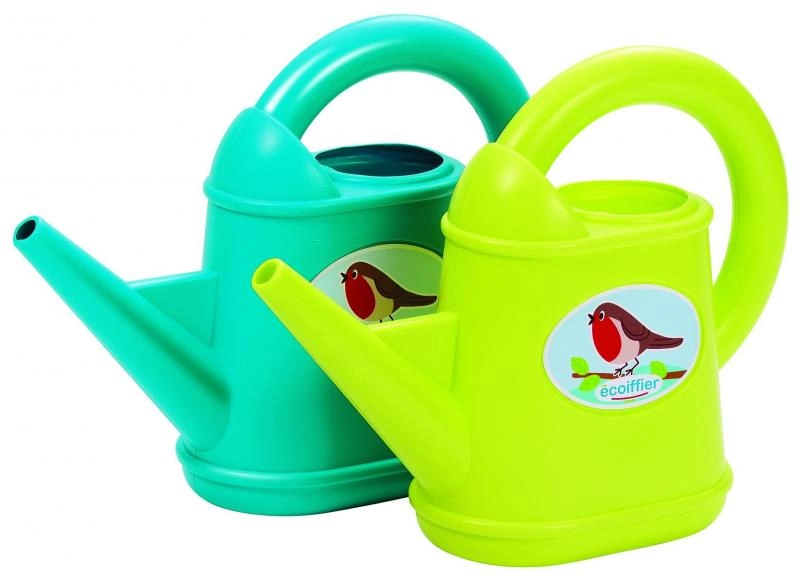 E-shop Ecoiffier konvička malá motív vtáčika 18 cm modrá