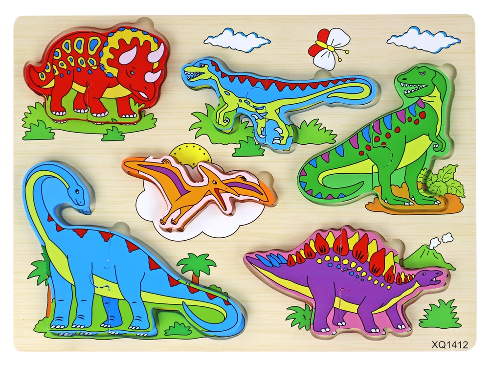 E-shop Drevené 3D Puzzle Pre Deti Logická Hra Dinosaury