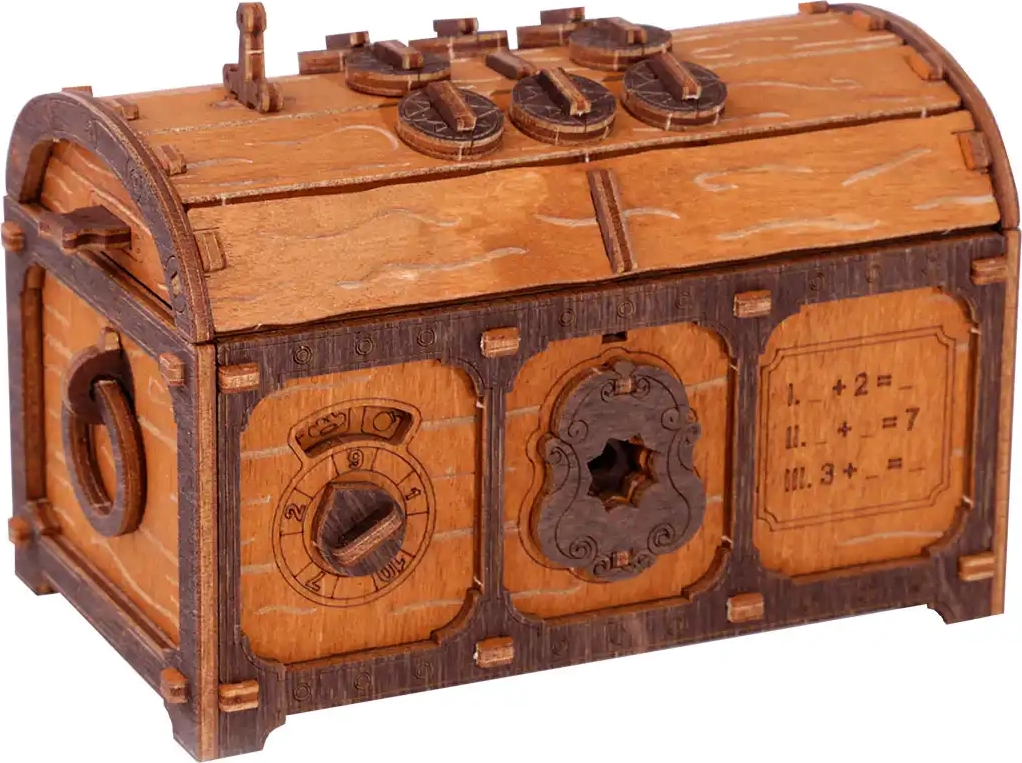 E-shop WOODEN CITY 3D drevené puzzle Escape room: Truhla s pokladom 165 ks