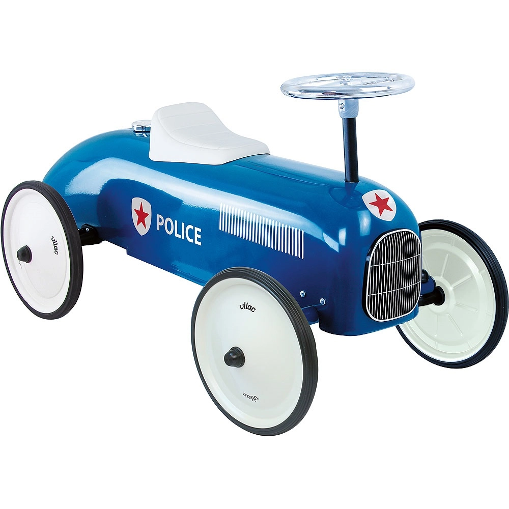 E-shop Vilac Vintage kovové odrážadlo v štýle policajného auta
