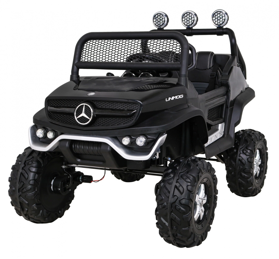 E-shop Detský elektrický voz Mercedes Benz Unimog 4x4 čierny