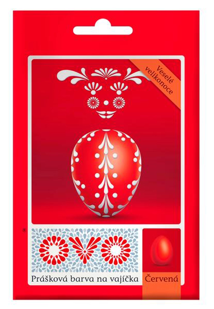 OvO prášková farba na veľkonočné vajíčka – červená