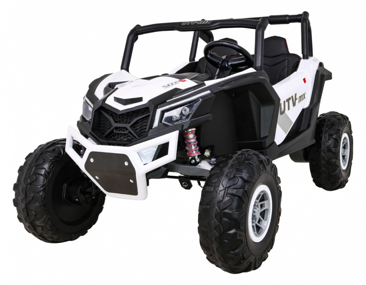 E-shop Detské elektrické buggy UTV-MX 24V 4x4 biele s diaľkovým ovládačom a EVA kolesami