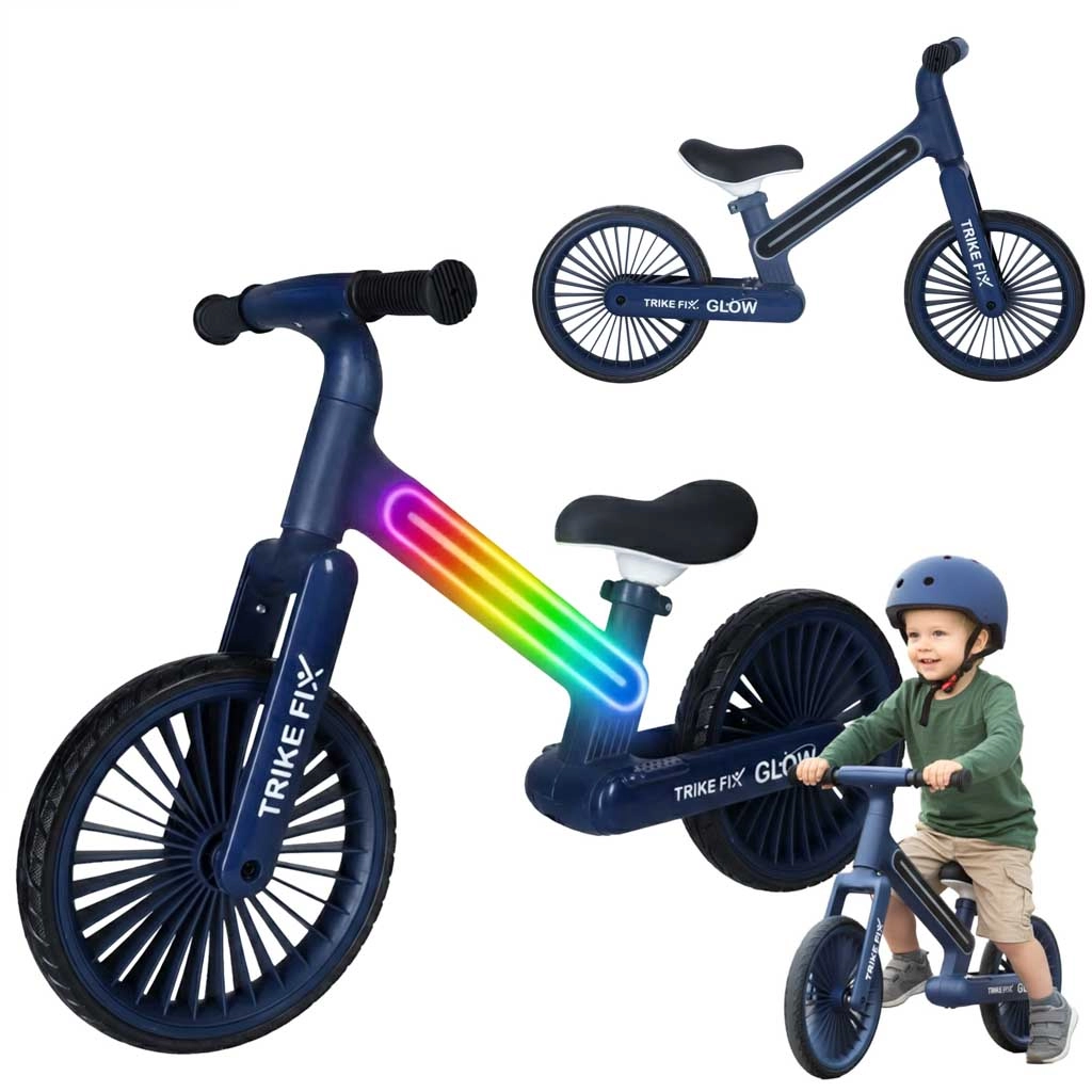 Odrážadlo TRIKE FIX GLOW LED – námornícka modrá