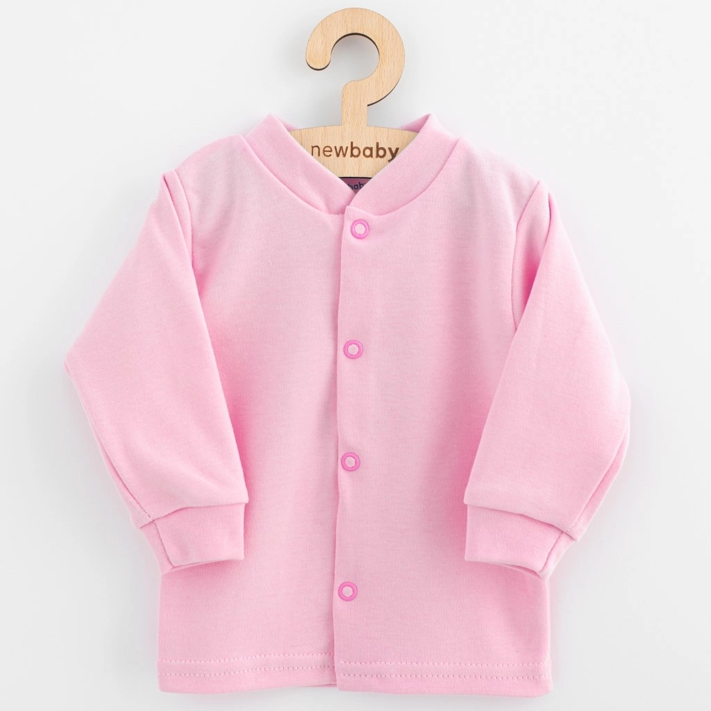 dojčenský bavlnený kabátik New Baby Happy Elephant ružový 56 (0–3 m)