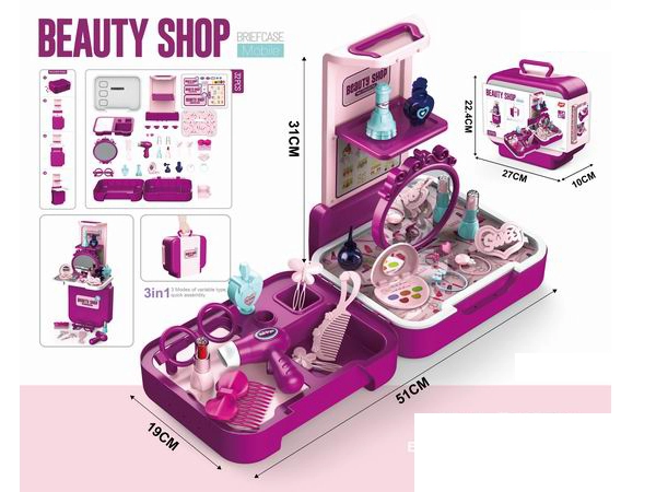 Kozmetický kufrík s toaletným stolíkom pre dievčatá