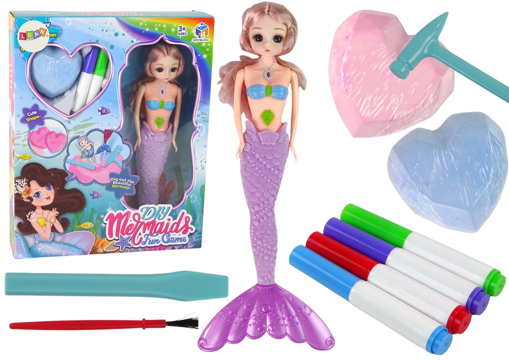 E-shop Lean Toys DIY súprava s morskou pannou fialová