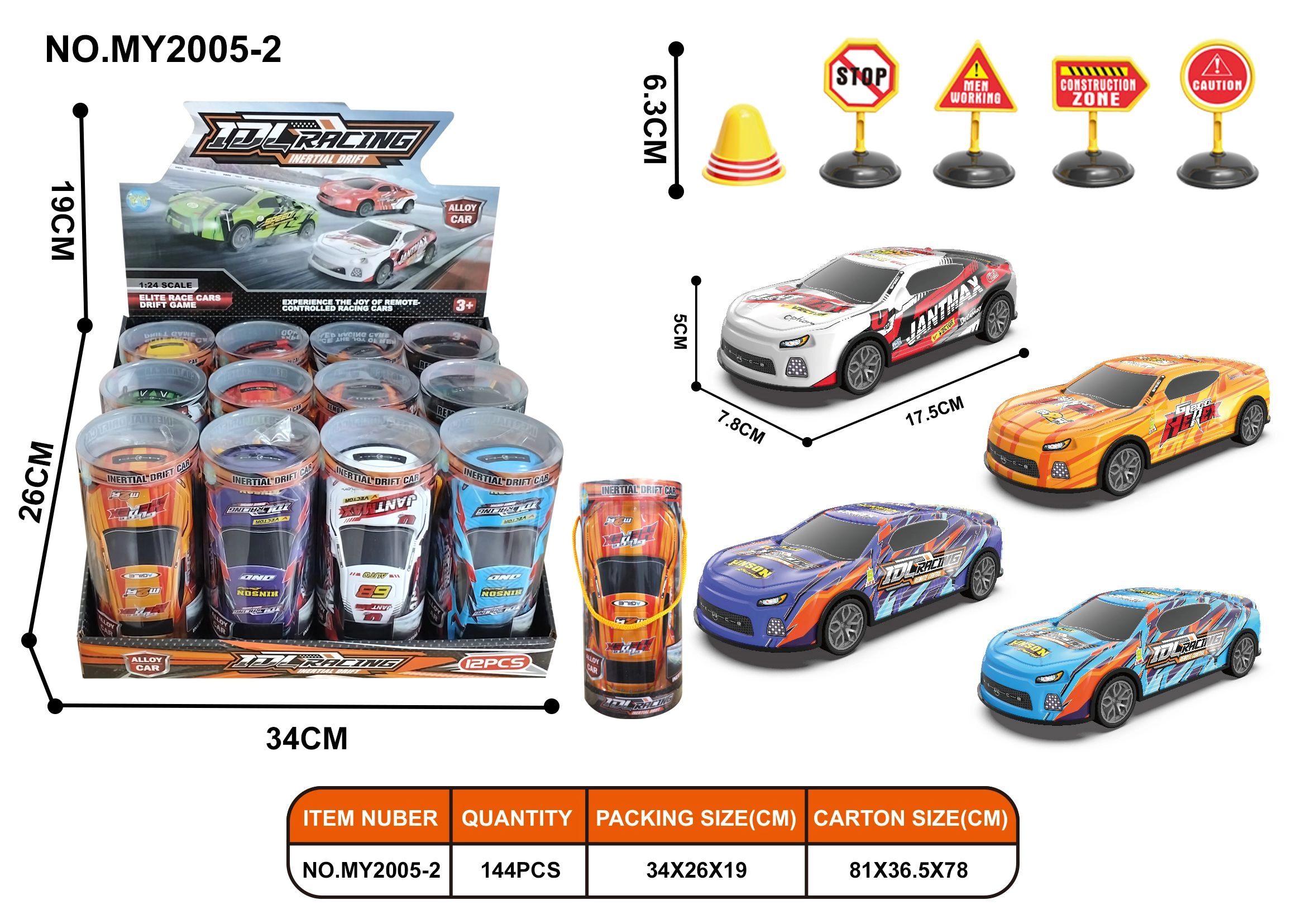 Driftovacie kovové auto 17,5 cm