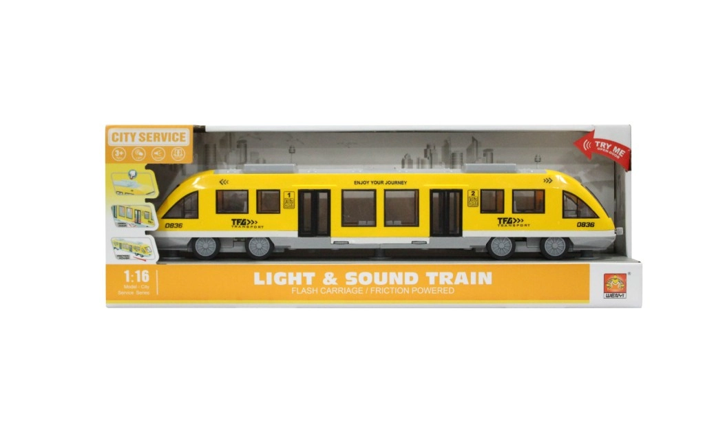 E-shop Alltoys Tramvaj na setrvačník žlutá 1:16