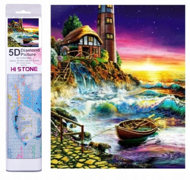 E-shop Norimpex Diamantové malování Bouřlivé pobřeží 30 x 40 cm