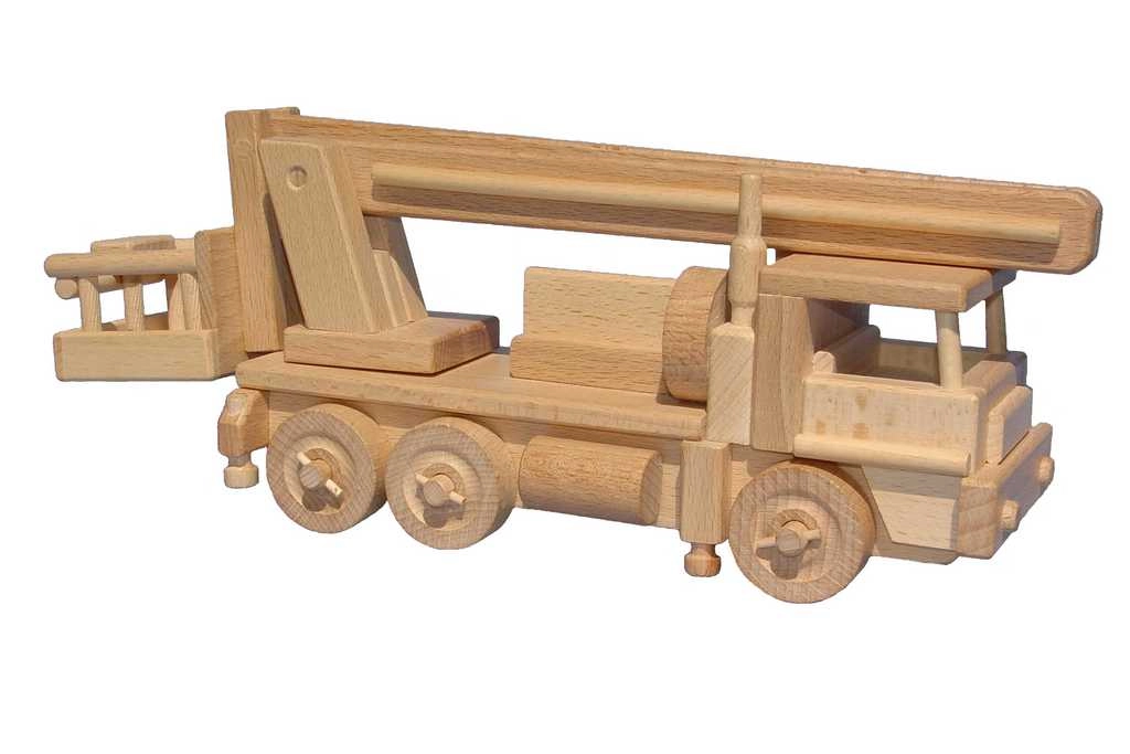 E-shop CEEDA Dřevěné AUTO s PLOŠINOU velké stavební stroje