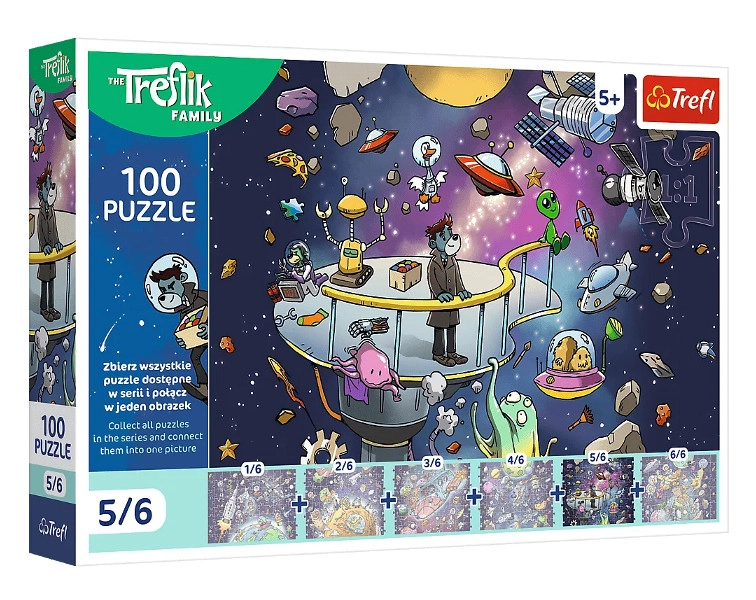Puzzle 100 dielikov Treflíkovci: Bert vo vesmíre