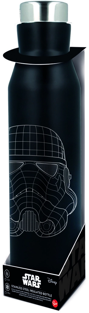 E-shop Termo fľaša Epee Merch Star Wars z nerezovej ocele čierna 580 ml