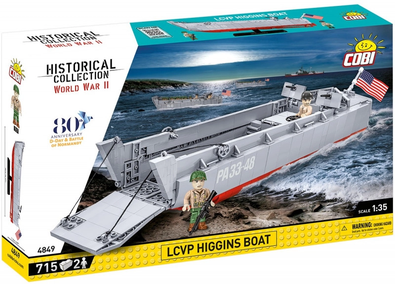 E-shop Cobi 4849 II WW LCVP Higgins Boat, 1:35, 715 kostek, D-Day 80.výročí