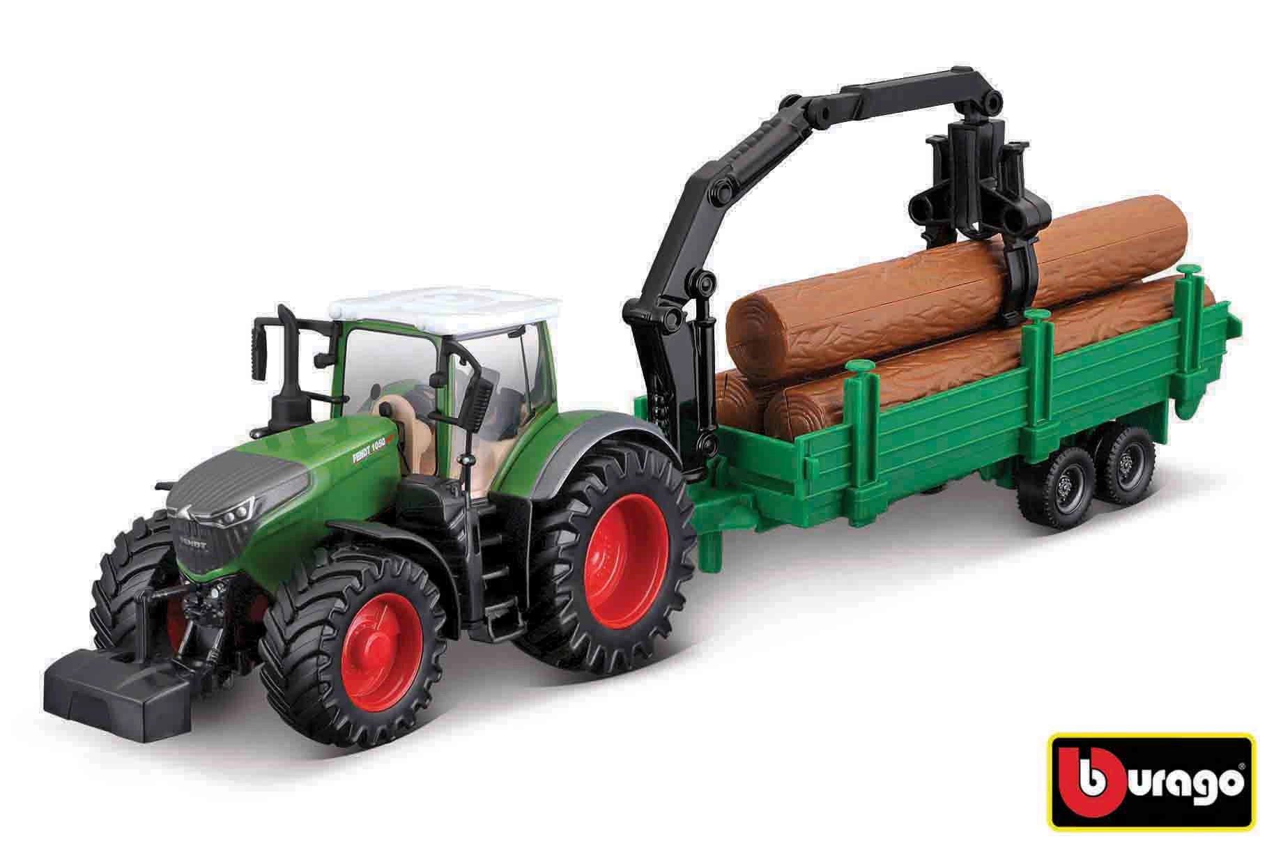 E-shop Bburago 1:50 Farm Traktor Fendt 1050 Vario + vyvážač stromov