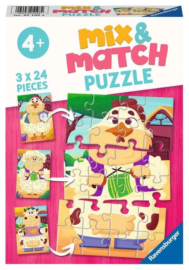 E-shop RAVENSBURGER Mix&Match: Moji přátelé z farmy 3x24 dielov