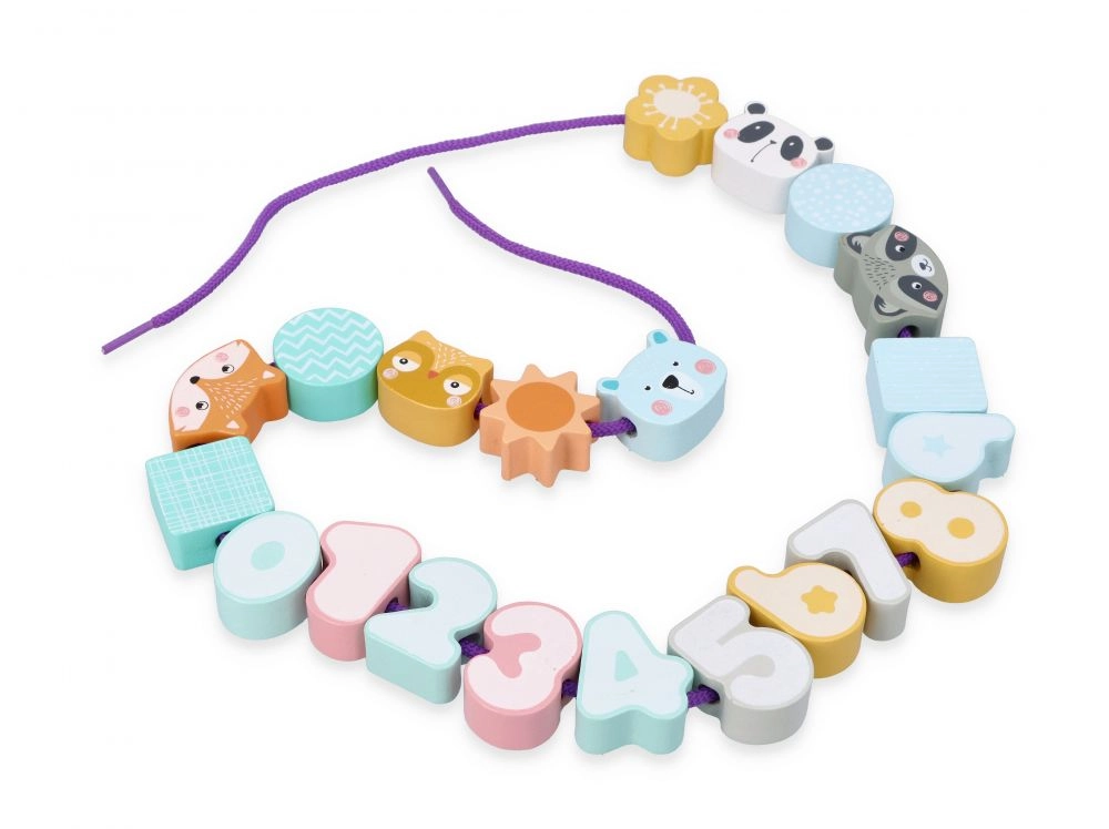 Adam toys Pastelové korálky na navliekanie