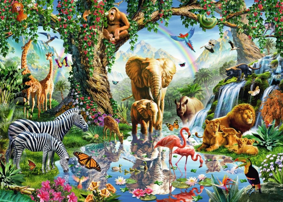E-shop Ravensburger Puzzle Dobrodružstvo v džungli 1000 dielikov