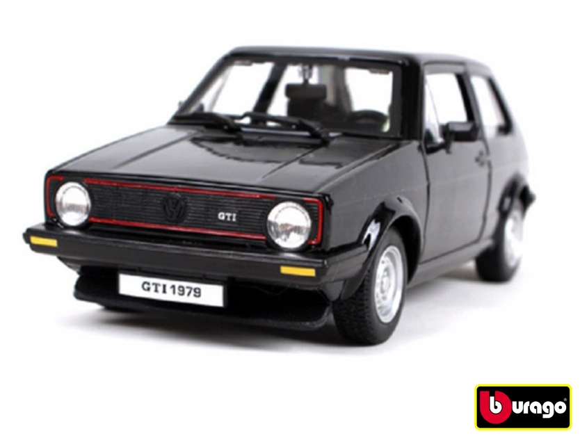 E-shop Bburago Volkswagen Golf MK1 GTI čierna 1:24