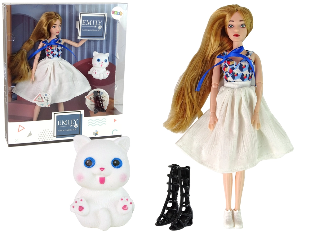 LEAN TOYS Emily v bielej sukni