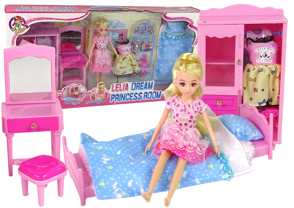E-shop LEANToys Lelia vrátane spálne a príslušenstva