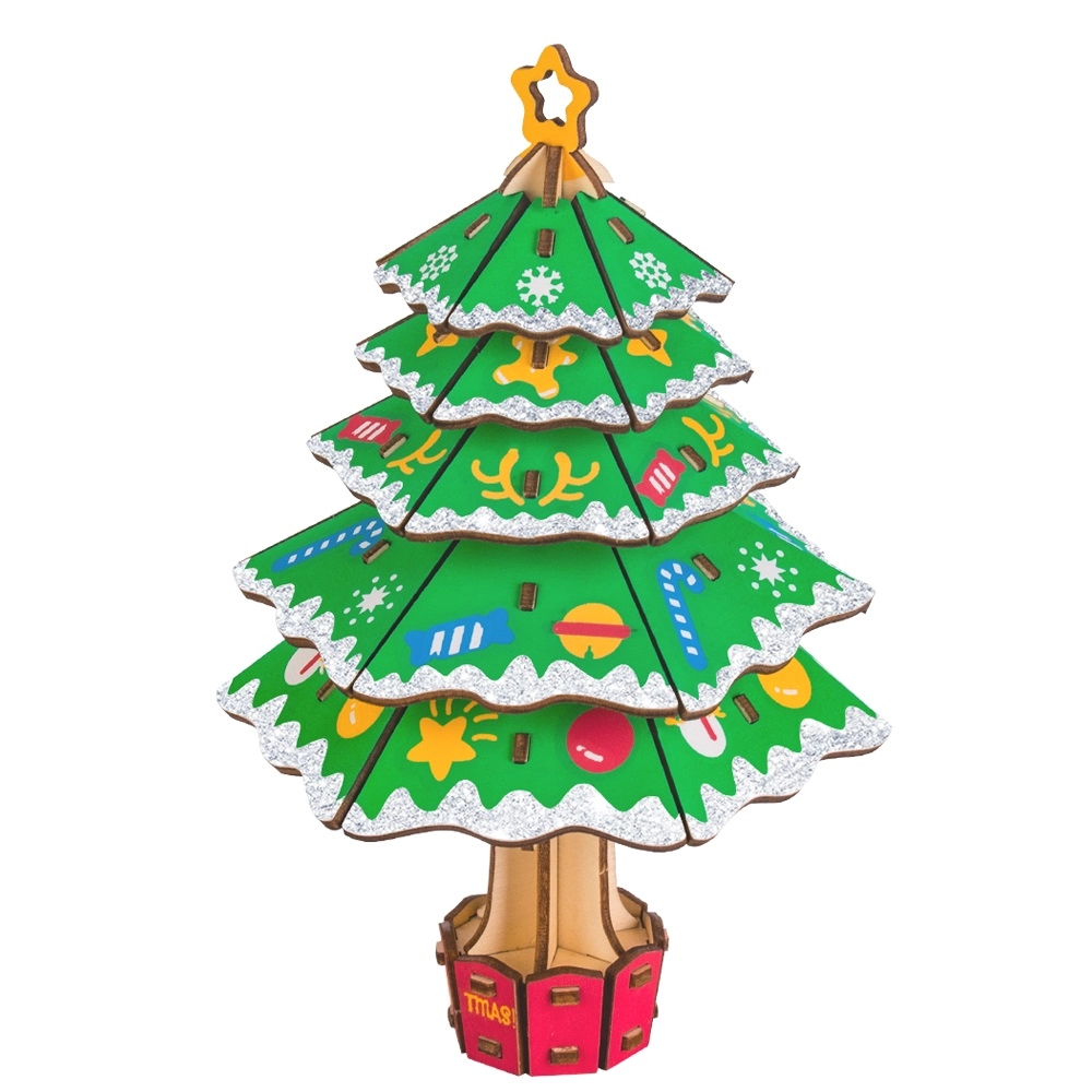 E-shop Woodcraft drevené 3D puzzle vianočný stromček