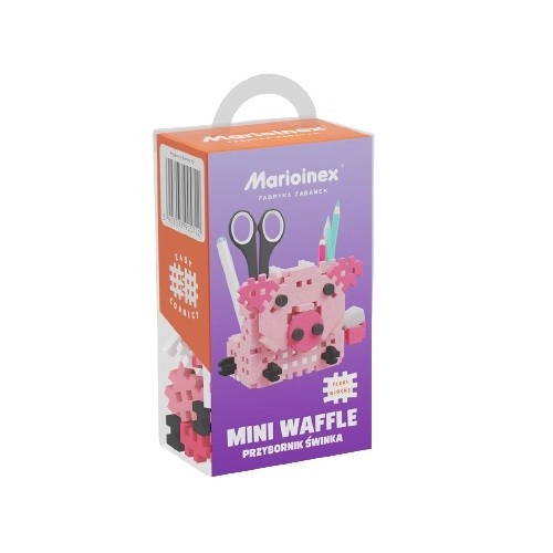 E-shop Mini Waffle príručný organizér prasiatko – stavebnica 70 dielikov
