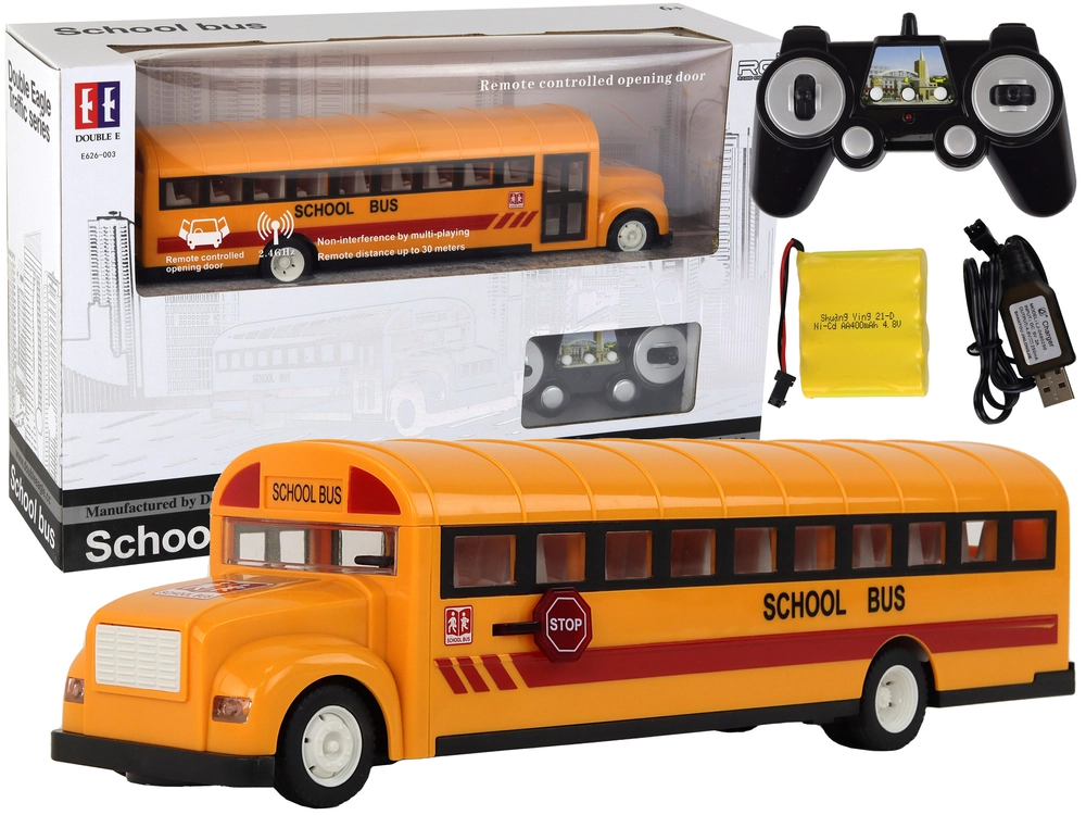 E-shop Žltý školský autobus diaľkovo ovládaný s otváracími dverami