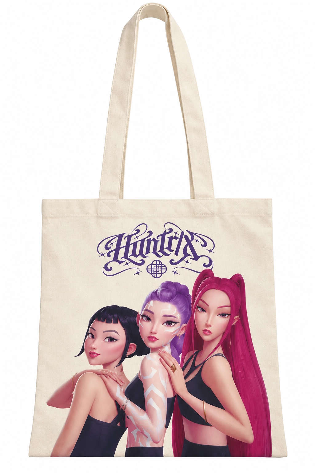 Nákupná taška K-Pop Demon Hunters HUNTR/X krémová