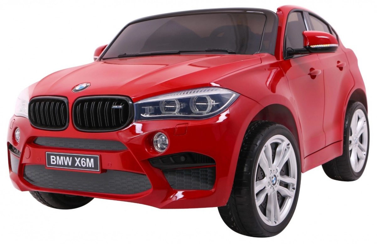 E-shop Elektrické autíčko BMW X6M XXL pre 2 deti s diaľkovým ovládaním a koženkovým sedadlom – Červená