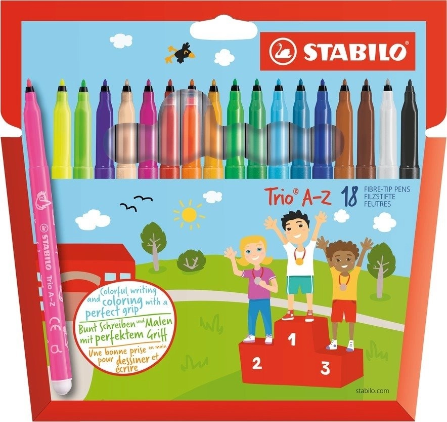 E-shop Flamastry trójkątne Stabilo Trio a-z 18 kolorów
