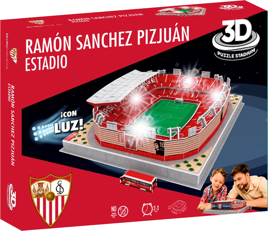 Svietiaca 3D puzzle štadión Ramón Sánchez-Pizjuán - FC Sevilla