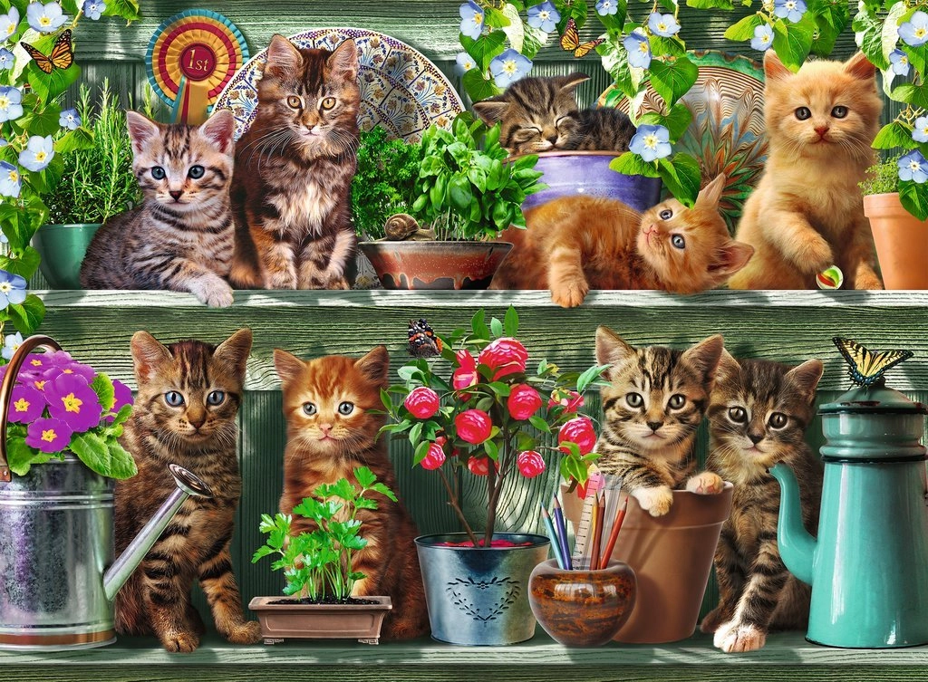 E-shop Ravensburger 148240 Kočky na knihovně 500 dielov