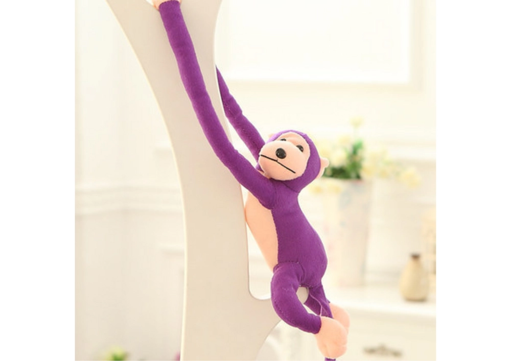Lean Toys Opica s mláďatkom fialová 80 cm