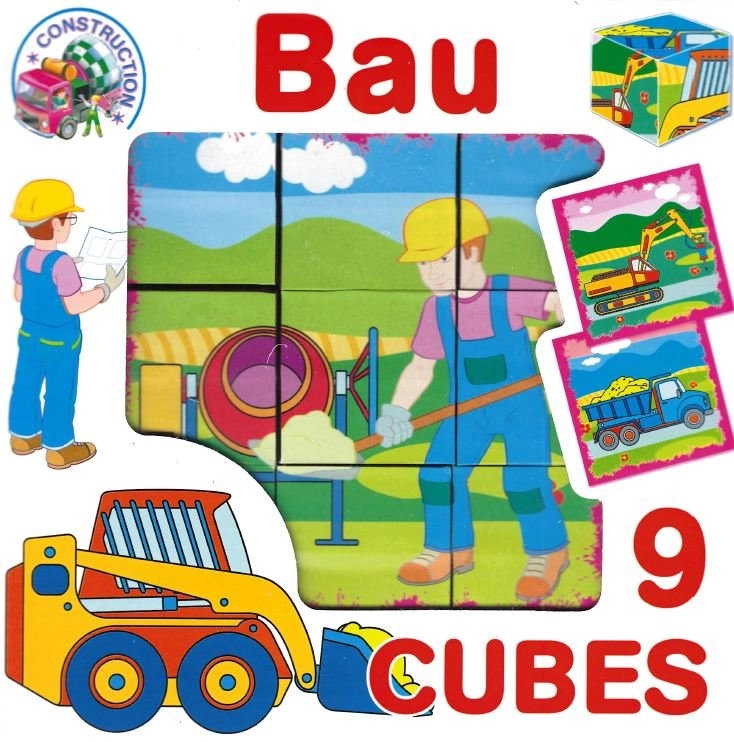 E-shop Dohány skladacie obrázkové kocky Puppies 9 ks