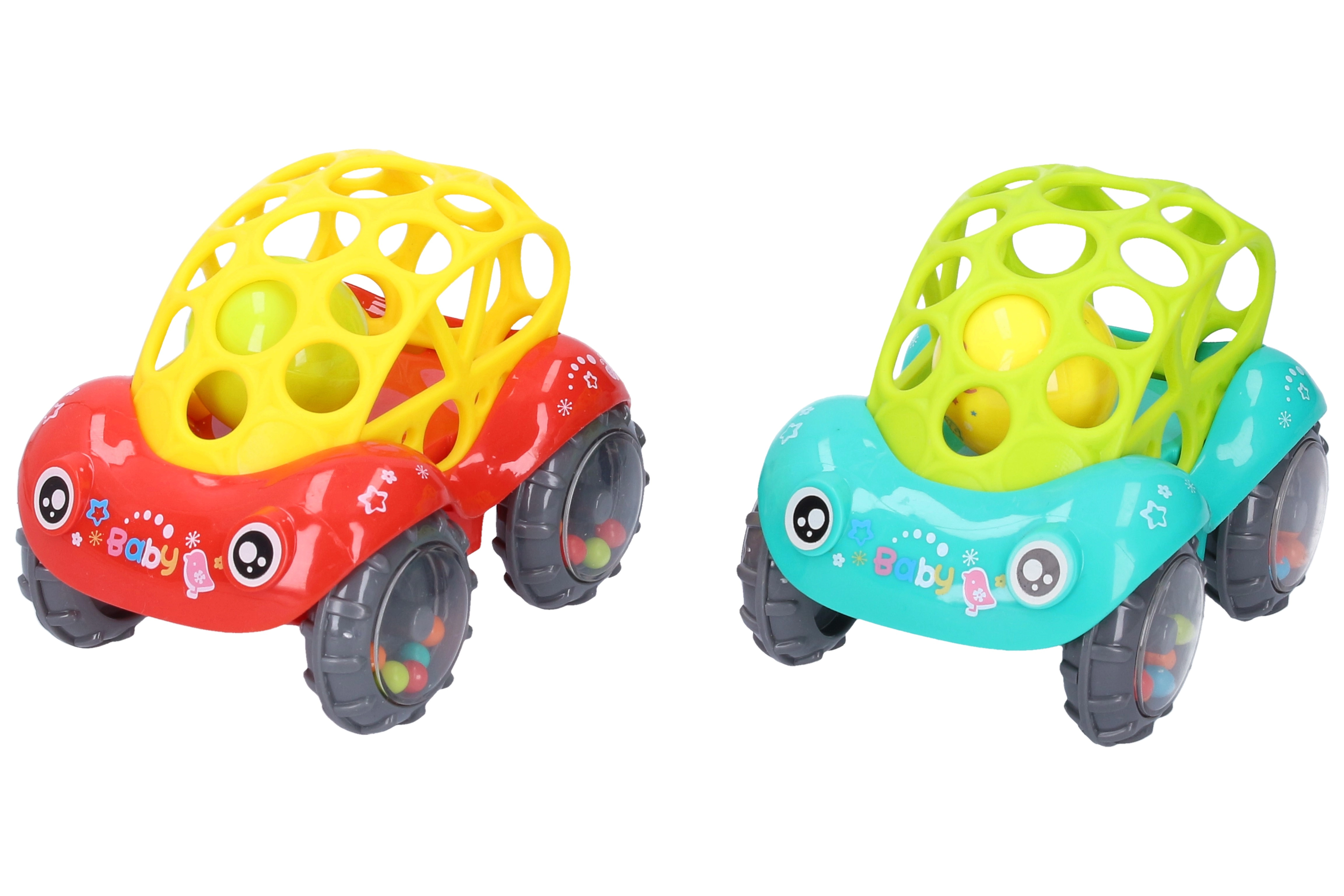 Wiky Auto hrkálka 11cm červená