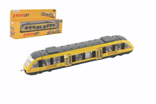 E-shop Vlak žlutý RegioJet kov/plast 17cm