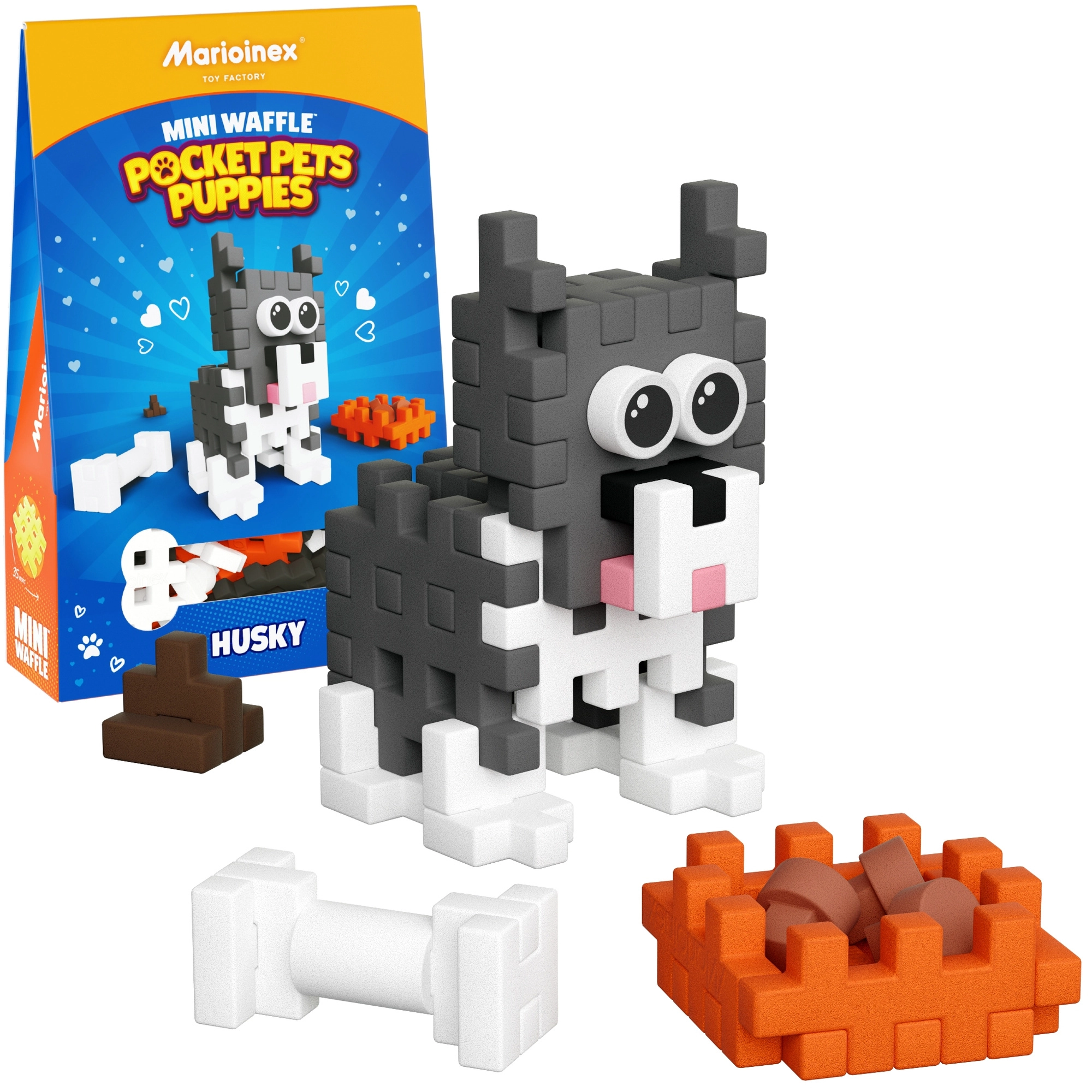 E-shop Stavebnica Mini Waffle Pocket Pets – husky